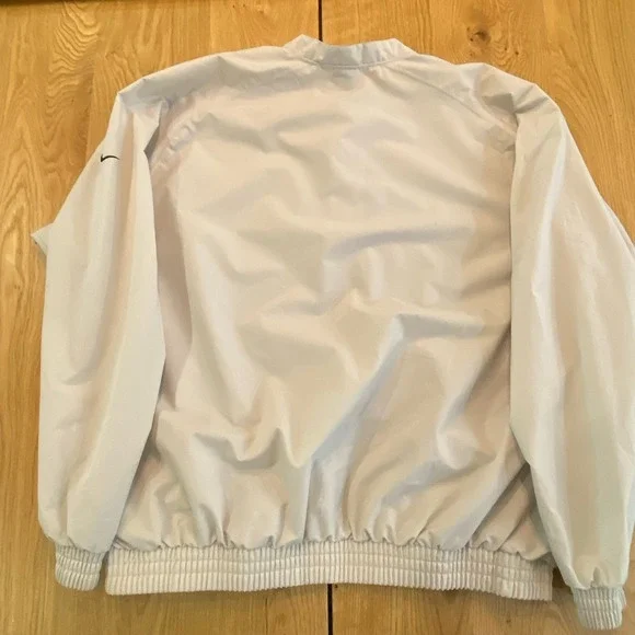 Vtg Nike Jacket Mens Sz XL Beige Pullover 1/4 Snap Long Sleeve Windbreaker Golf - Picture 2 of 10